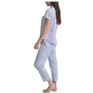 NWT Karen Neuburger Women’s Notch Collar 2-Piece Pajama Set, Blue, XL